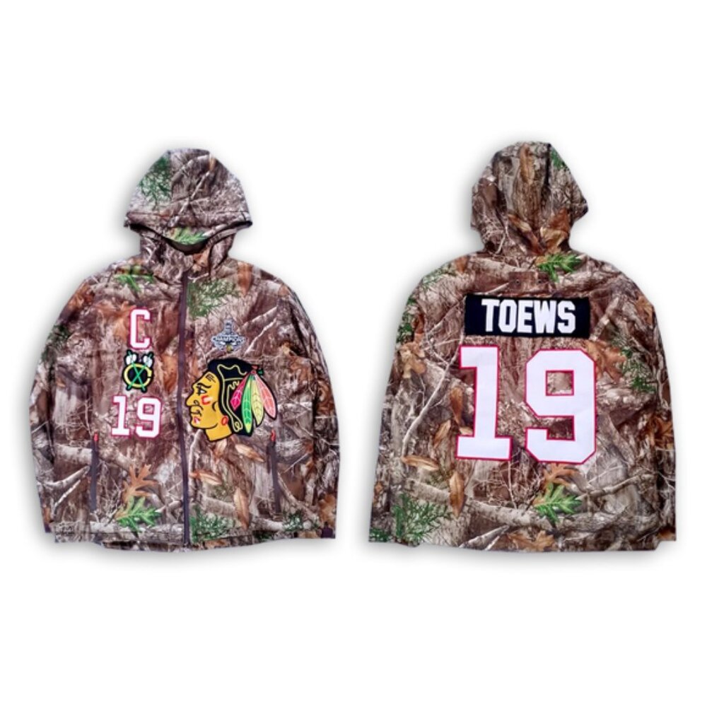 🔥 CUSTOM REWORKED JONATHAN TOEWS CAMO NHL JACKET — ONE OF A KIND! 🔥